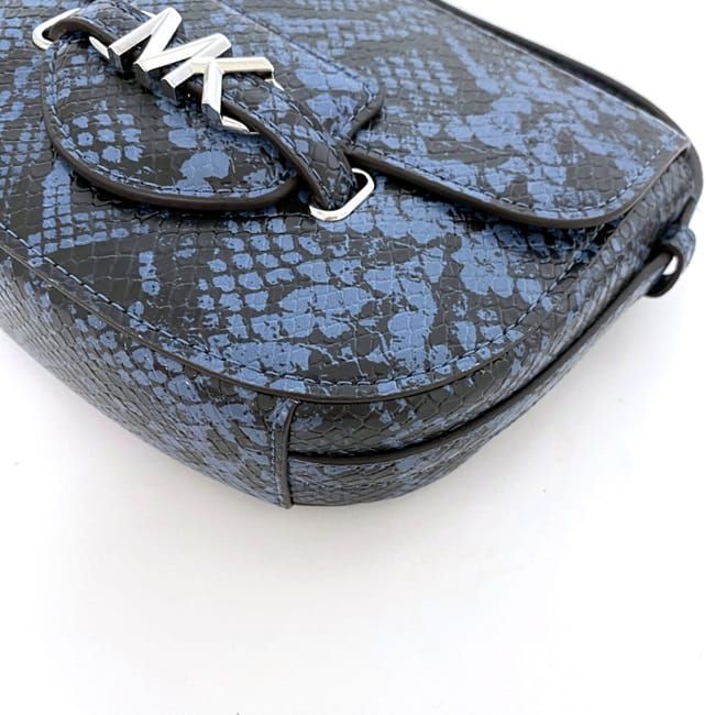 マイケルコース ショルダーバッグ ec-21000 ブルー パイソン柄
