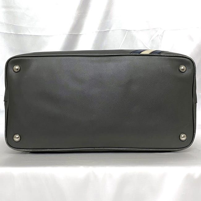 プラダ トートバッグ ec-22104 グレー 美品 サフィアーノ レザー 中古