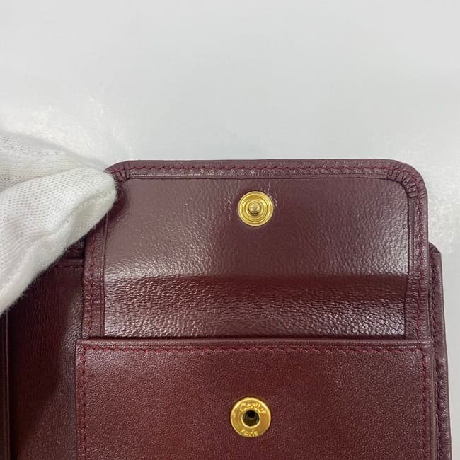 ⭐️未使用品⭐️　カルティエ　マストライン　二つ折り財布　ロゴ型押し　ボルドー 22451023_1.jpg