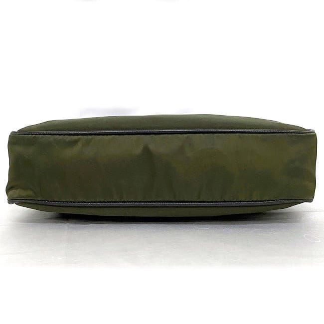 プラダ ショルダーバッグ カーキ グリーン ブラック テスート