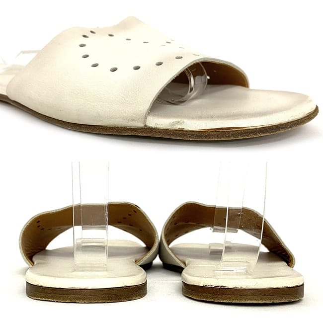 HERMES ホワイトレザーサンダル 楽天市場】エルメス HERMES サンダル レディース 34 21.5cm