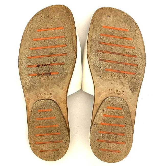 エルメス サンダル ホワイト エヴリン 40 25.0cm レザー 中古