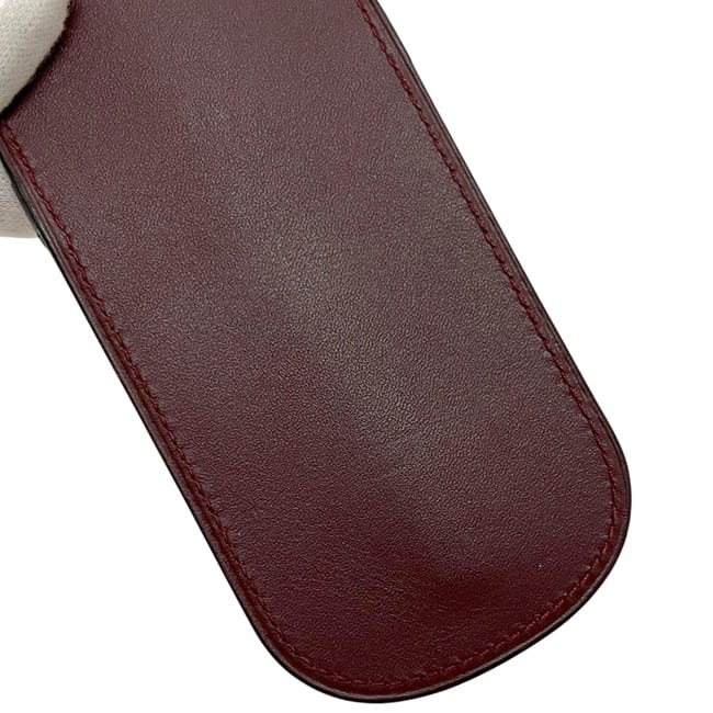 カルティエ ペンケース ボルドー マスト 美品 レザー 中古 Cartier