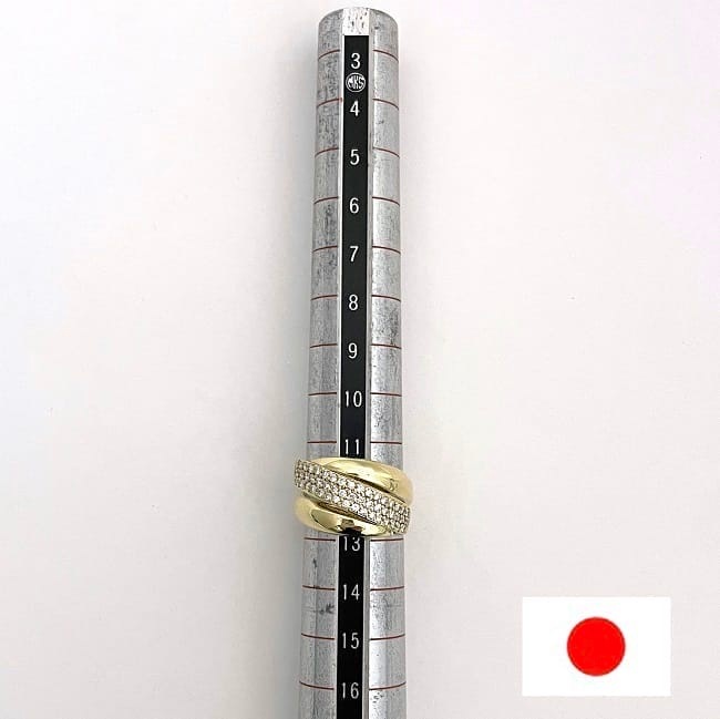 リング f-23555 イエローゴールド YG 指輪 JP12号 K18 750