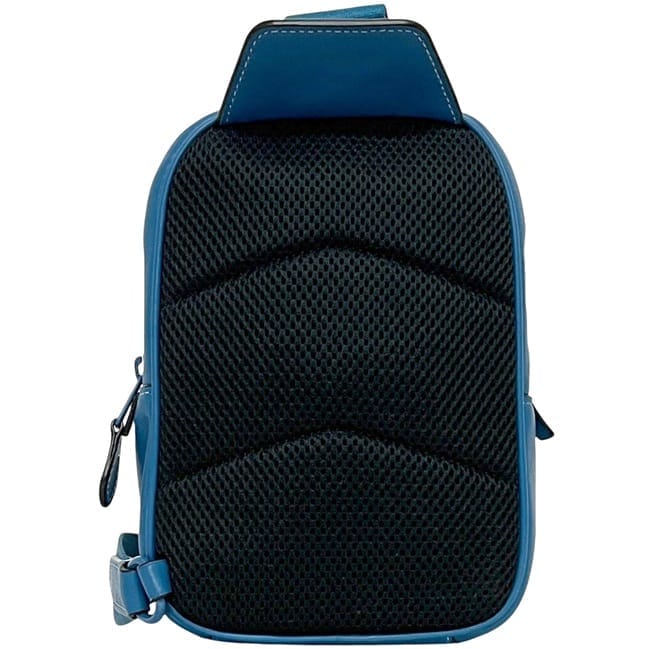 コーチ ショルダーバッグ トラックパック 14 ブルー シグネチャー