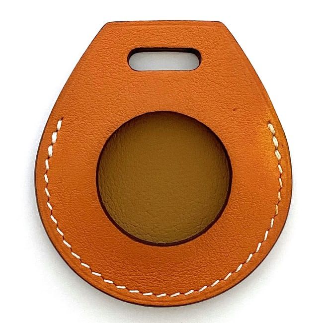 HERMES AirTag 本体 レザーケース 新品未使用 エルメス エアタグ ケース オレンジ 美品 ケースのみ Air Tag