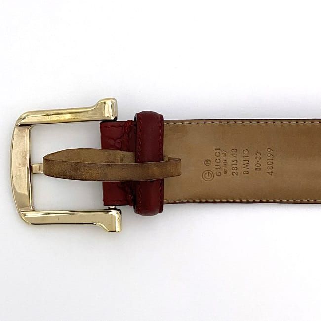 グッチ ベルト レッド シマ 281548 ウエスト 40mm レザー 中古 GUCCI GG ロゴ 型押し 革 定番 人気 女性 レディース 通勤 通学 シンプル カジュアル お洒落 本革 赤 ゴールド金具 ブランド小物 小物 エレガント ビジネス 高級感 上品 ブランド 本物 鑑定済み グッチ ベルト レッド シマ 281548 ウエスト 40mm レザー 中古 GUCCI