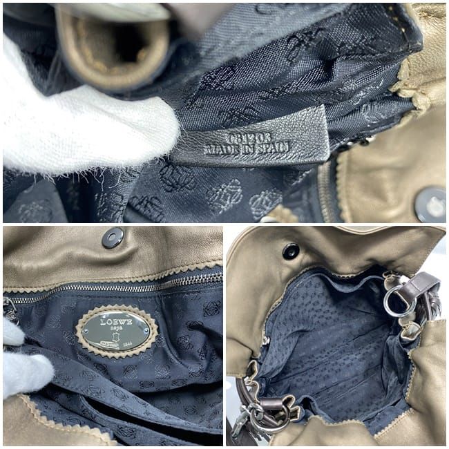 【美品】ロエベ フラメンコ ブルー タッセル ナッパレザー アナグラム 美品】ロエベ フラメンコ ブルー タッセル ナッパレザー アナグラム