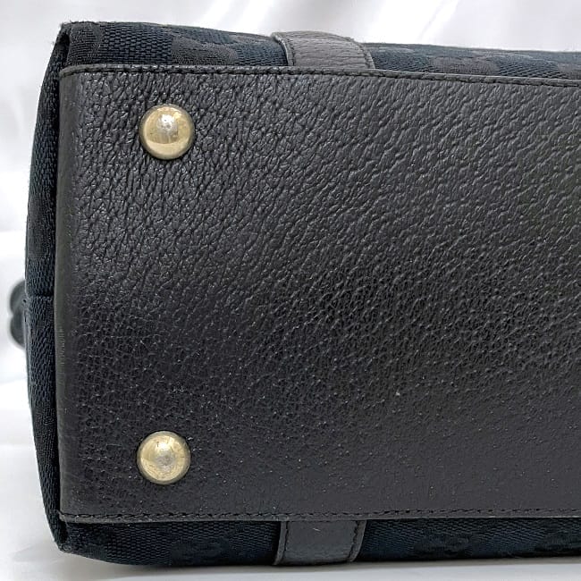 グッチ トートバッグ ec-23429 ブラック GGキャンバス 141470 美品