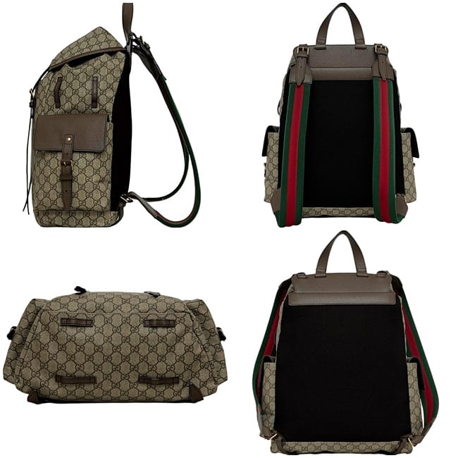 グッチ バックパック ベージュ ブラウン GGスプリーム シェリー 460029