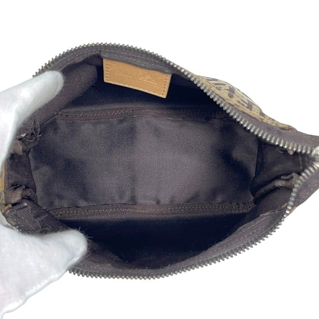 フェンディ ポーチ アクセサリーポーチ ベージュ ブラウン ズッキーノ