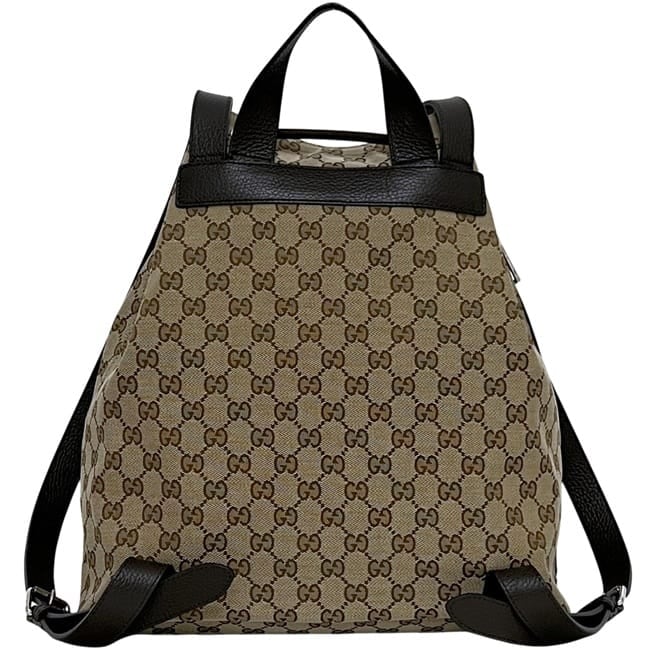 グッチ 巾着 リュック ベージュ ブラウン GGキャンバス 449175 美品
