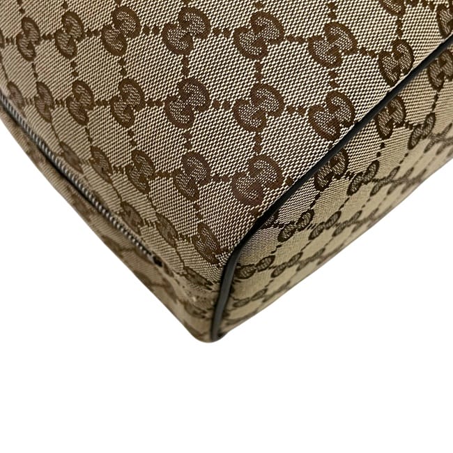 グッチ 巾着 リュック ベージュ ブラウン GGキャンバス 449175 美品