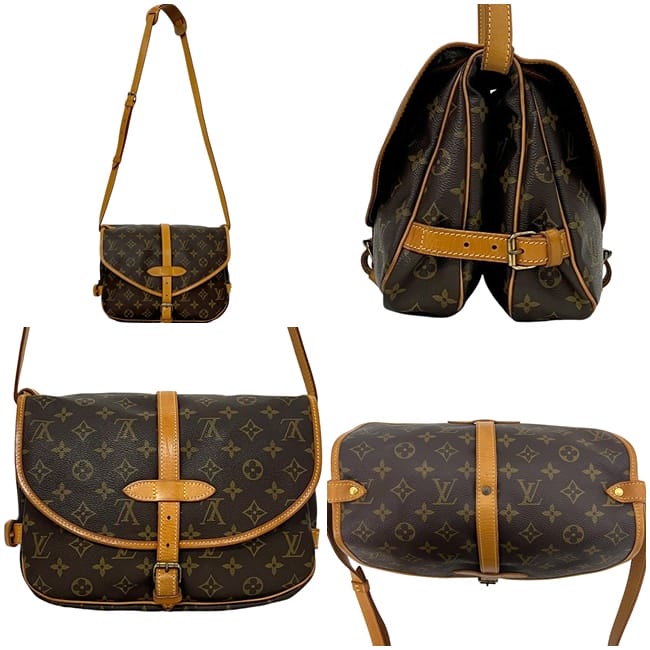 ルイ ヴィトン ショルダーバッグ ソミュール 30 ブラウン モノグラム