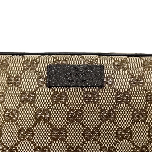 グッチ ボディバッグ ベージュ ブラウン GGキャンバス 449174 美品