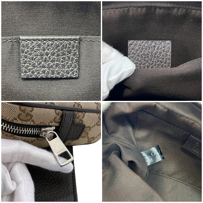 グッチ ボディバッグ ベージュ ブラウン GGキャンバス 449174 美品