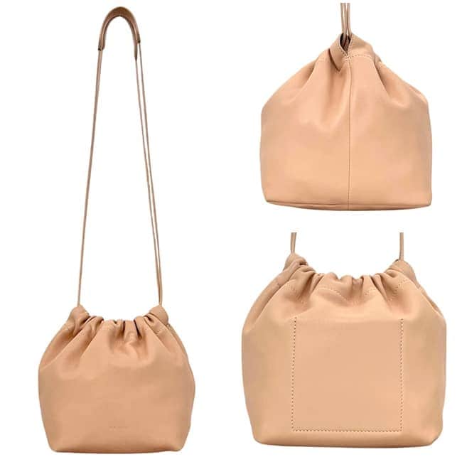 ジルサンダー 巾着 ドローストリング バッグ ピンクベージュ 美品