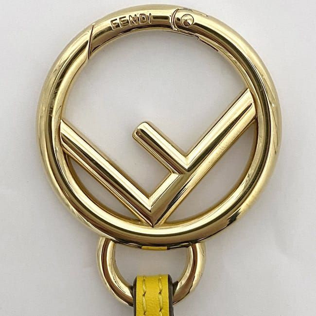 フェンディ バッグチャーム f-22035 カーキ イエロー ホワイト