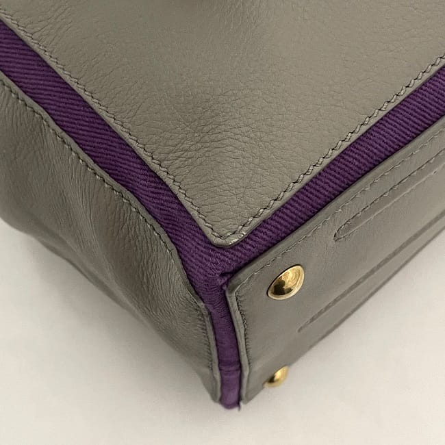 サンローラン 2way バッグ ec-22853 グレー パープル ミューズ 295141