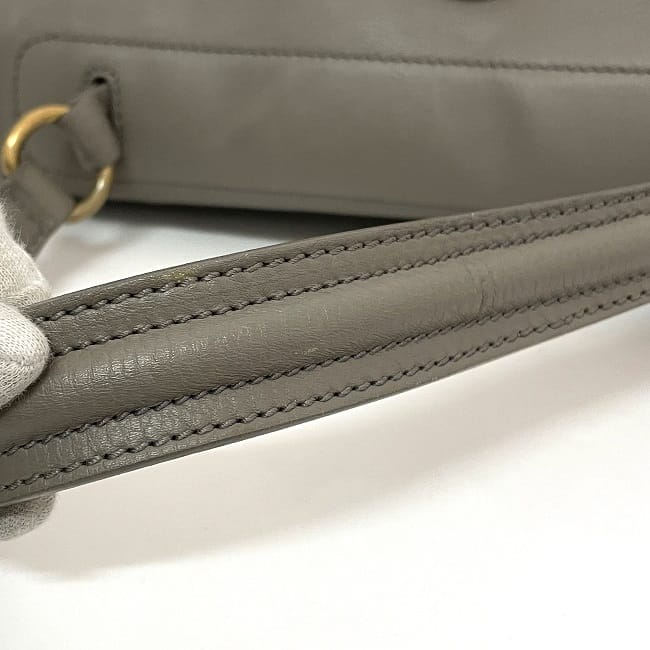 サンローラン 2way バッグ ec-22853 グレー パープル ミューズ 295141