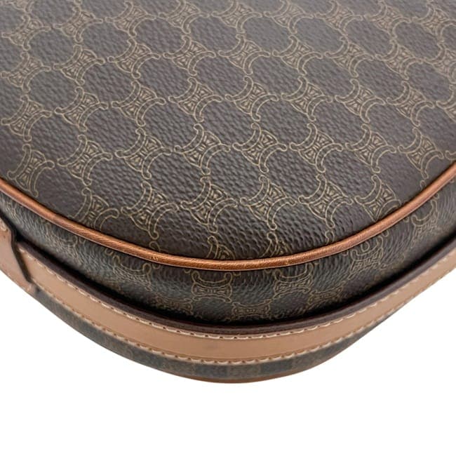 セリーヌ ショルダーバッグ ブラウン マカダム 美品 PVC レザー 中古