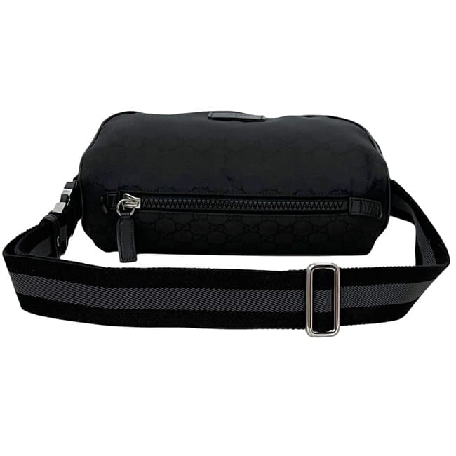 グッチ ボディバッグ ブラック GGナイロン 449182 美品 ナイロン 中古