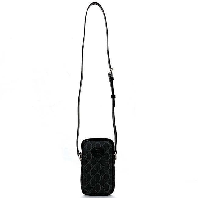 国内即送 GUCCI GGスプリーム ショルダーバッグ ポーチ付 700959 グッチ ショルダーバッグ f-22060 ブラック GGスプリーム 700959