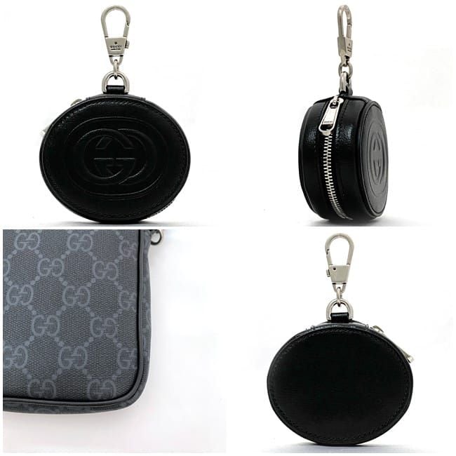 国内即送 GUCCI GGスプリーム ショルダーバッグ ポーチ付 700959 グッチ ショルダーバッグ f-22060 ブラック GGスプリーム 700959