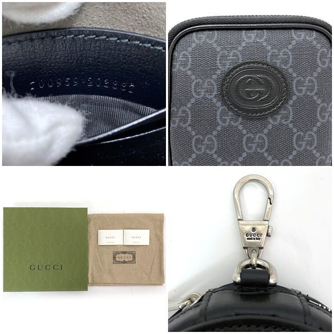 新品同様　極美品　定価138000円　GUCCI ブラック ショルダーバッグ 極美品✨グッチ ショルダーバッグ ブラック 黒 GG柄 - メルカリ