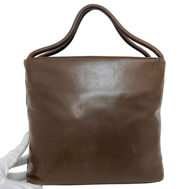 プラダ ハンドバッグ ブラウン BRUCIATO B6263 トップハンドル レザー