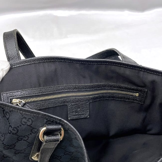 グッチ トートバッグ ec-23221 ブラック GGキャンバス 153009 軽い キャンバス レザー 中古 491403 GUCCI ヴィンテージ 軽い GG ロゴ バケットバッグ 黒 メンズ レディース 男女兼用 定番 人気 肩掛け キャンバスバッグ ブランド 本物 鑑定済み グッチ トートバッグ ec-23221 ブラック GGキャンバス 153009 軽い