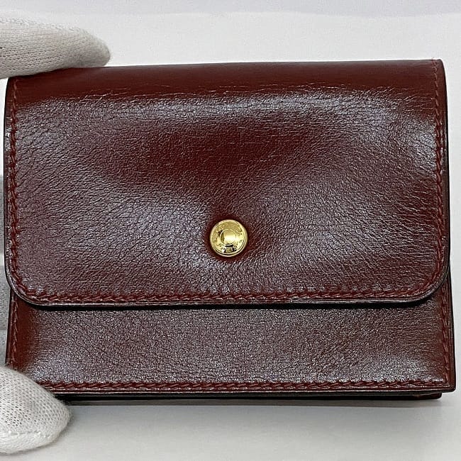 エルメス コインケース f-22720 ボルドー 美品 レア レザー 中古