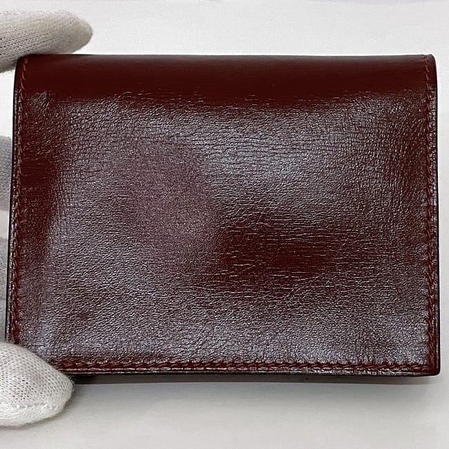 小物 HERMES エルメス コインケース f-22720 ボルドー 美品 レア レザー 中古