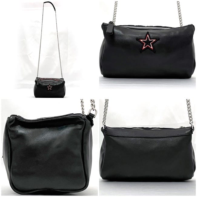 ジバンシイ ショルダーバッグ パンドラ ミニ f-22861 ブラック 美品 レザー 中古 EF E 0147 GIVENCHY チェーンバッグ 黒 ロング チェーン クロスボディ ボックス ファスナー ロゴ ワッペン チェーンショルダー レディース ブランド 本物 鑑定済み ジバンシイ ショルダーバッグ パンドラ ミニ f-22861 ブラック 美品