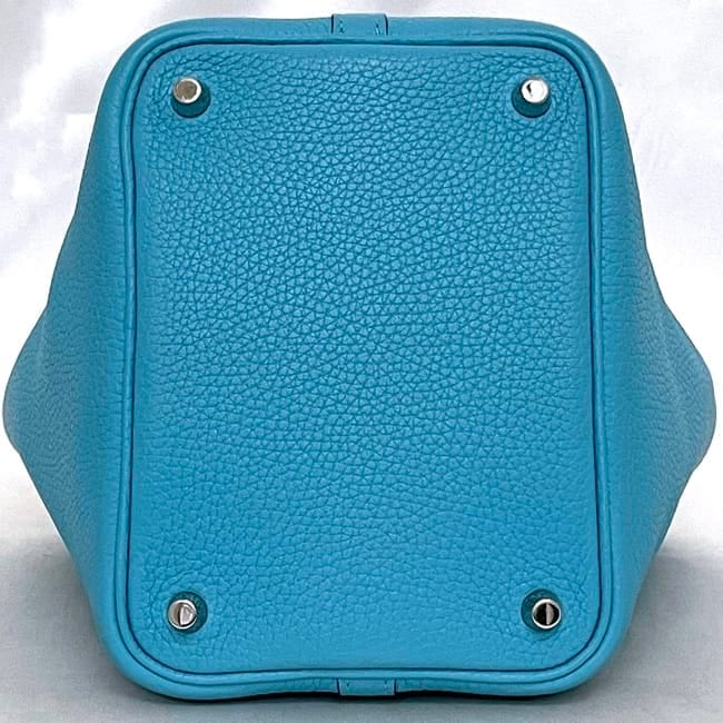 エルメス ピコタンロック PM ブルージーン シルバー金具 超美品 【鑑定