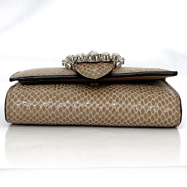 ジミーチュウ 三つ折り 財布 ec-23308 ピンクベージュ OLPF 028 未使用