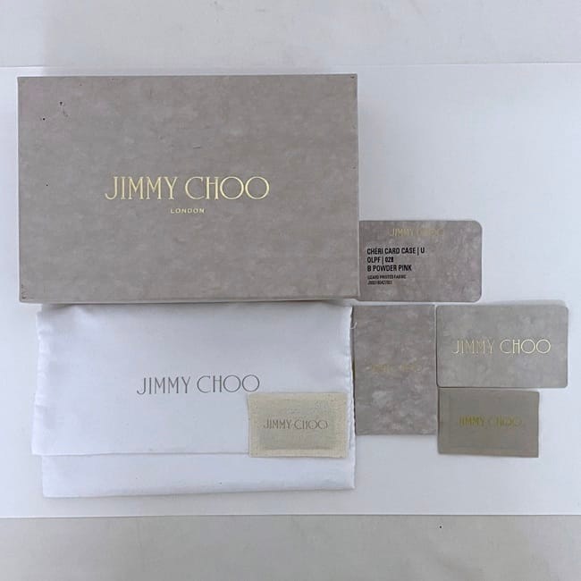 ジミーチュウ 三つ折り 財布 ec-23308 ピンクベージュ OLPF 028 未使用