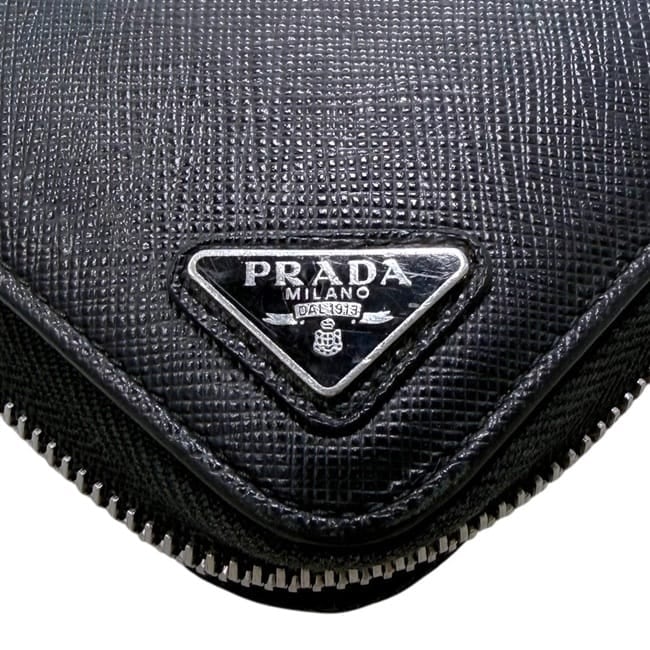 プラダ ラウンドファスナー 長財布 オーガナイザー ブラック ノワール
