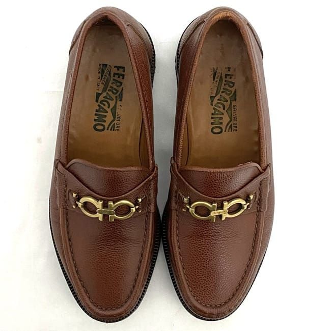 サルヴァトーレ フェラガモ ローファー ec-21585 ブラウン ガンチーニ