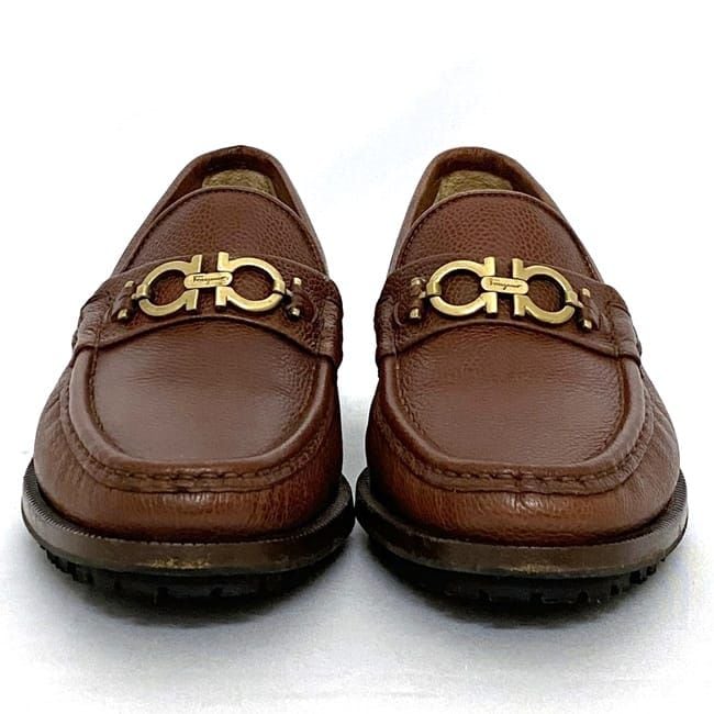 サルヴァトーレ フェラガモ ローファー ec-21585 ブラウン ガンチーニ