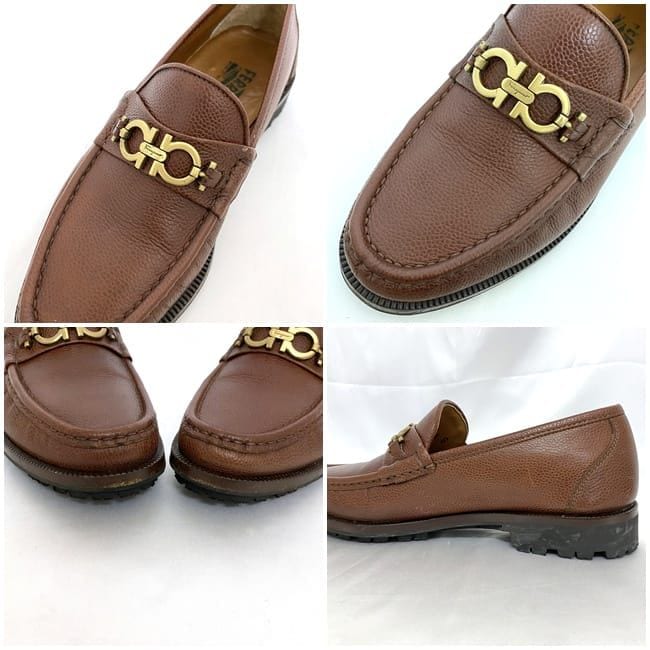 サルヴァトーレ フェラガモ ローファー ec-21585 ブラウン ガンチーニ