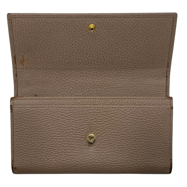 Gucci グッチシマ ベージュレザー長財布 GUCCI グッチ 長財布 二つ折りマイクロ シマ GG レザー ベージュ