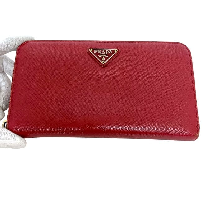 プラダ ラウンドファスナー 長財布 ec-23821 レッド 1M0506 財布