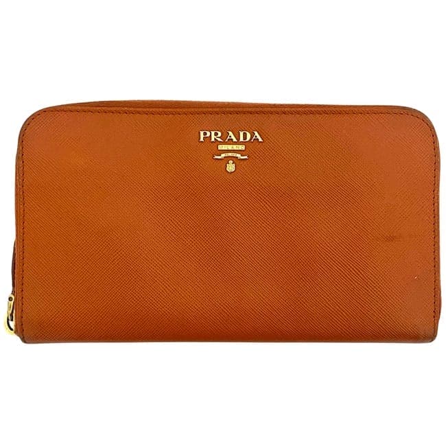 PRADA オレンジ 長財布 ラウンドファスナー 楽天市場】【財布】PRADA プラダ SAFFIANO METAL ラウンド