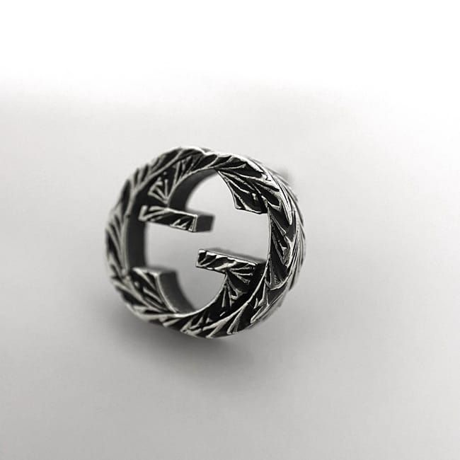 グッチ ピアス ec-21974 シルバー インターロッキング 美品 Ag 925