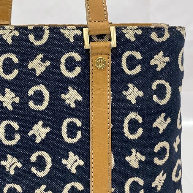 美品✨ CELINE ハンドバッグ ドクターズバッグ ネイビー マカダム CELINE セリーヌ バッグ レディース ブランド トートバッグ マカダム