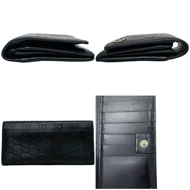【超希少】 グッチ GG シマ　レザー　本革 二つ折り財布 黒 GUCCI （新品・未使用品）グッチ ウェブ シェリーライン 二