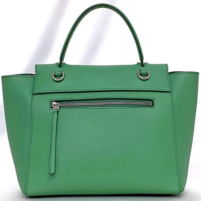 ★【希少】CELINE バイカラー　ハンドバッグ　ライムグリーン　パープル★ ☆【希少】CELINE バイカラー ハンドバッグ ライムグリーン