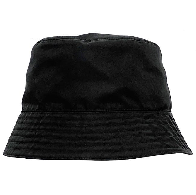 美品　PRADA プラダ　ナイロン　バケットハット　ブラック　2HC137 PRADA(プラダ) 三角プレートナイロンバケットハット2HC137