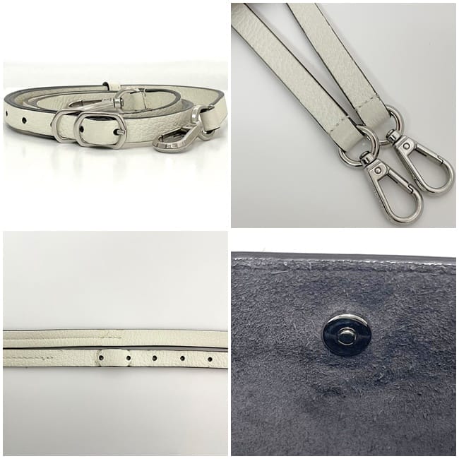 ジミーチュウ 2way バッグ f-23166 ホワイト ヴァレンヌ 美品 レザー